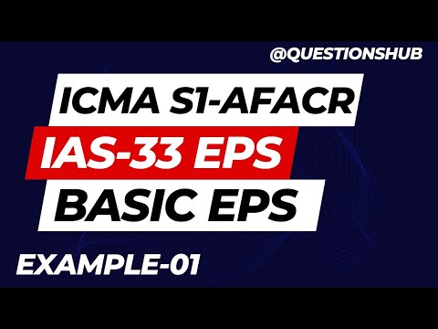ICMAP | S1-AFACR | Earnings Per Share | Basic EPS | Example-1 #icmap ...