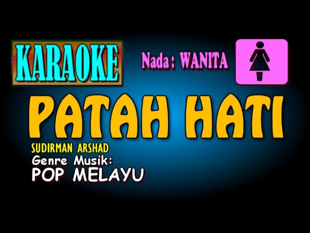 PATAH HATI Karaoke Nada Wanita/SUDIRMAN ARSHAD Pop Melayu  Technics Keboard sx KN2600 class=