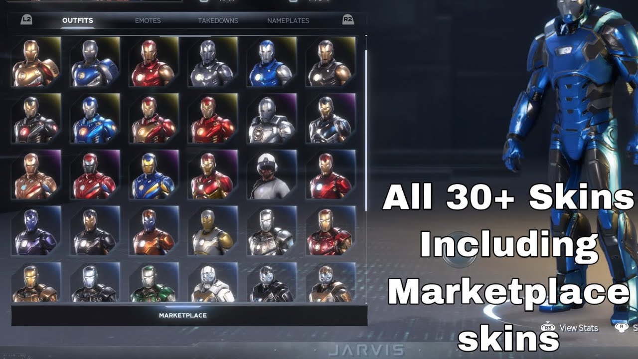 All Ironman Skins Unlocked | Marvels Avengers (Outdated new video linked in the comments)