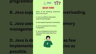 Basics of Java | Important MCQ | Quiz #java #shorts