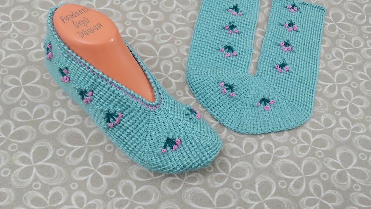 Pıtırcıklı İşlemeli Patik Yapılışı 