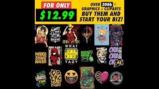 SellGraphics' Ultimate T-SHIRT GRAPHICS BUNDLE