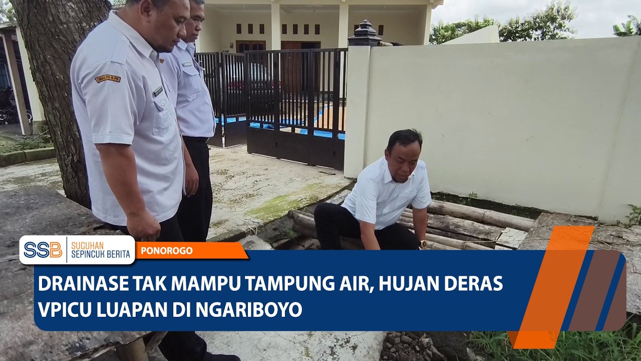 MAGETAN - Drainase Tak Mampu Tampung Air, Hujan Deras Picu Luapan di Ngariboyo