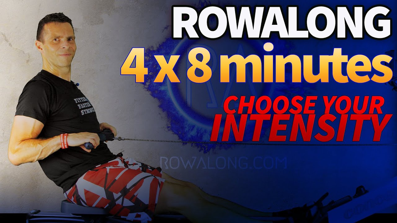 35 Minute Rowing Workout - 4x8 Min Intervals for All Fitness Levels | RowAlong