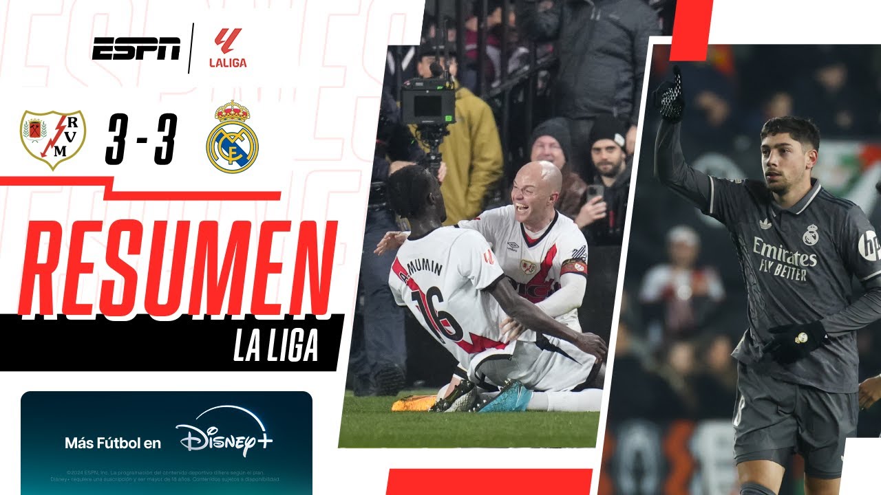 GOL DE VALVERDE Y EMPATE INFERNAL ENTRE EL REAL Y EL RAYO | R ...