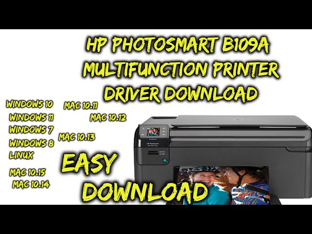 Ideelt Rejsende købmand opretholde HP Photosmart B109a multifunction printer Driver Download - YouTube