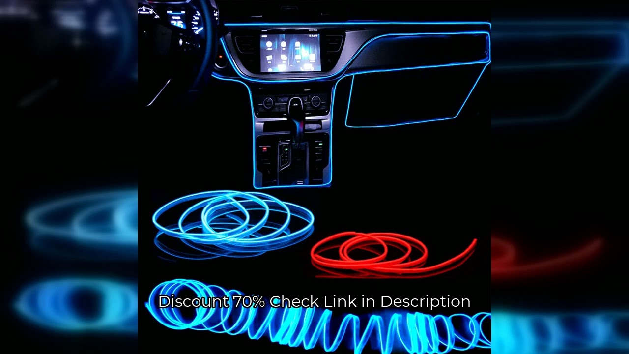 1M/3M/5M Car Interior Led Decorative Lamp EL Wiring Neon Strip For Auto DIY Flexible Ambient Light U