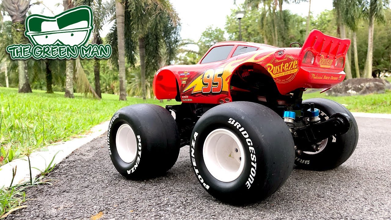 Tamiya GF-01 Comical Lightning McQueen - The Green Man - YouTube