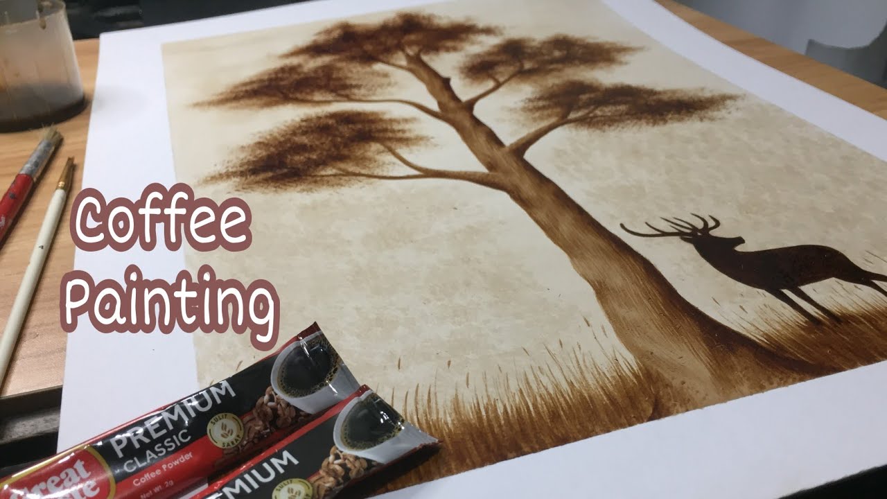 MY FIRST COFFEE PAINTING