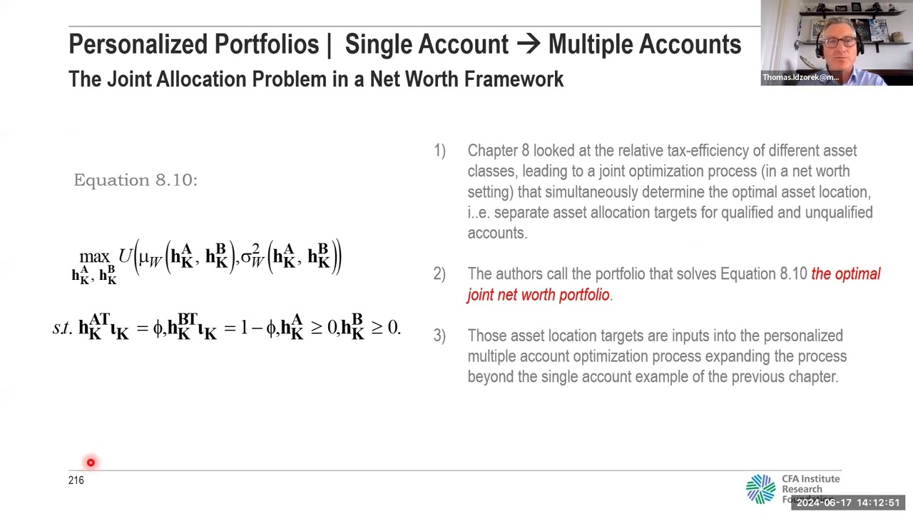 Book Club Session 7 for Lifetime Financial Advice: A Personalized Optimal Multilevel Approach