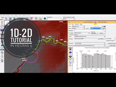 1D-2D flood modelling connection tutorial in HEC-RAS 2D