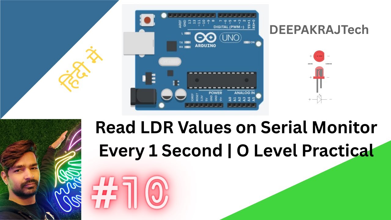 Read LDR Sensor Values on Serial Monitor Every Second | Arduino LDR ...