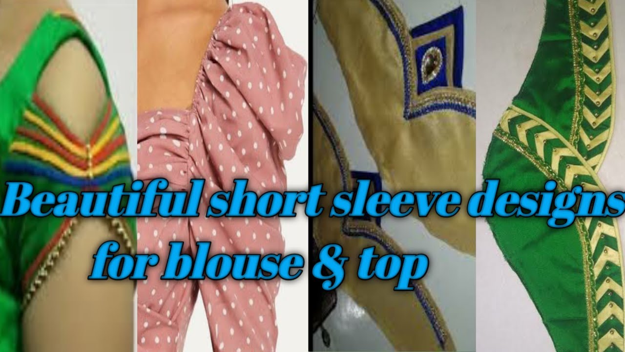 Beautiful short sleeve designs for blouse and top|Attractive short ...