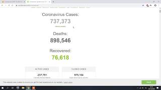 CORONAVIRUS 898,546 Deaths!!! - Hacked site worldometers.info