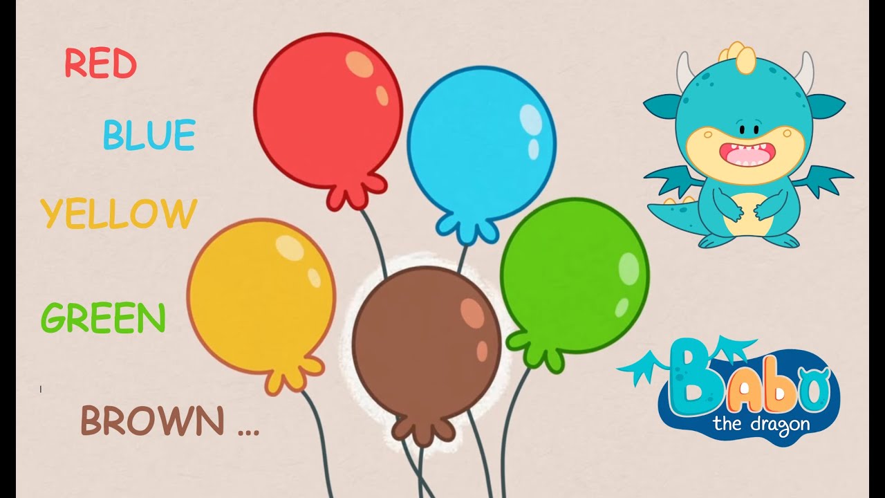 Colours song. Babo The Dragon . Learn the colours. English