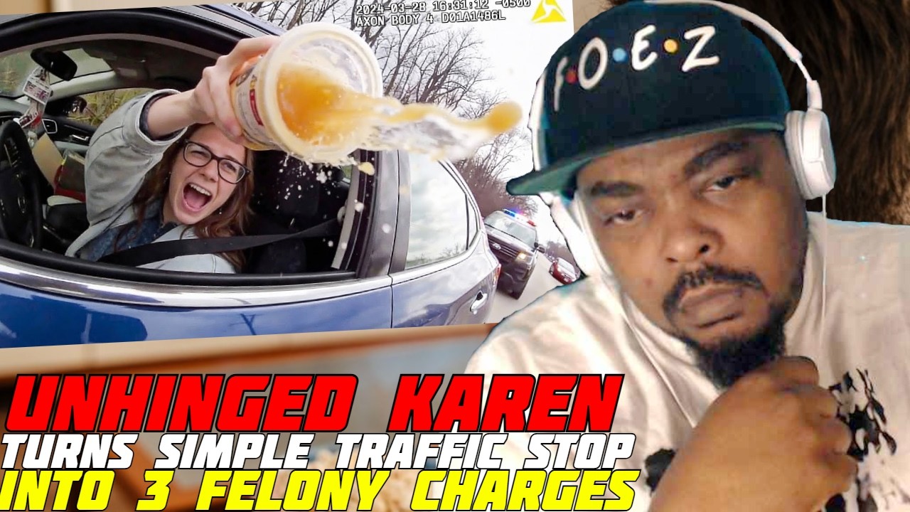Unhinged Karen Turns Simple Traffic Stop Into 3 Felony Charges - YouTube