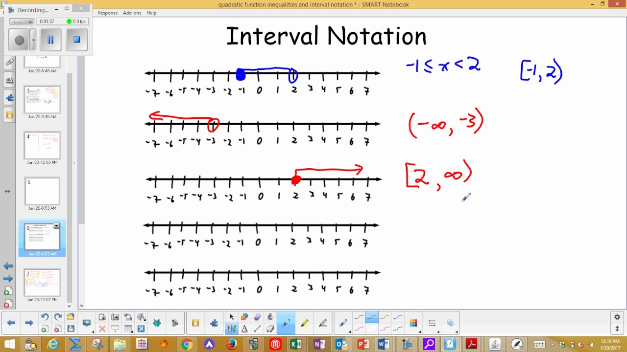 Interval Notation Worksheet With Answers