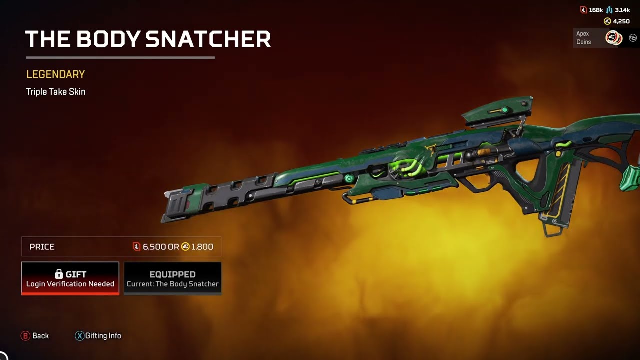 Recolor for the Triple Take (The Body Snatcher), S16 Store Rotation. [Apex Legends-Highlight-Feb.23]