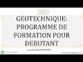 Gotechnique  programme de formation pour dbutant