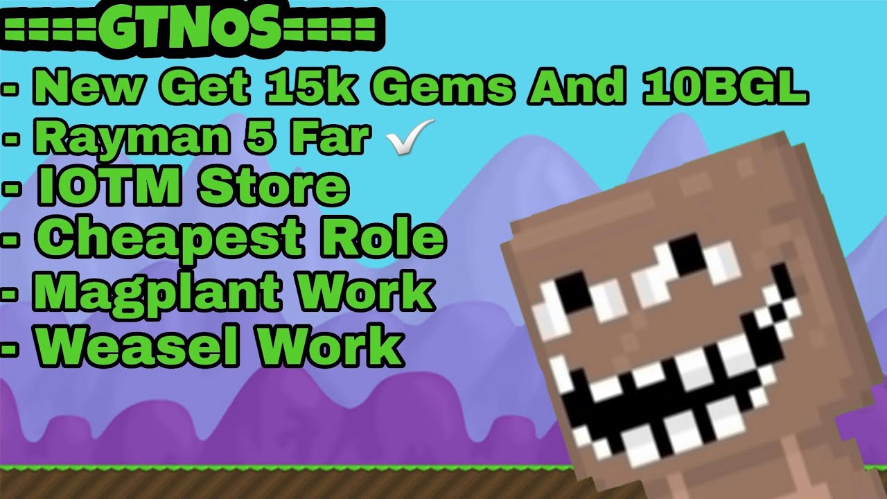 《 GTNOS 》 New GrowTopia Private Server | New Get 10 BGL