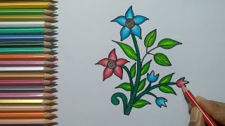 FLOWER DRAWING//HOW TO DRAW FLOWER