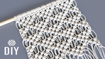 Square Knot Triangle Mesh Macrame Pattern Tutorial