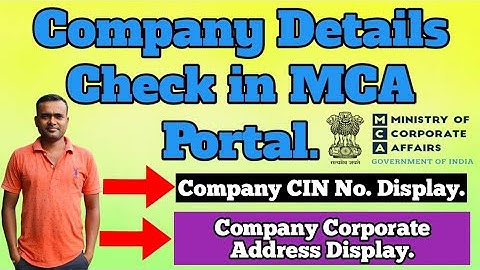 How to Company Check in MCA Portal II MCA company search II MCA Master Data II MCA CIN Search II