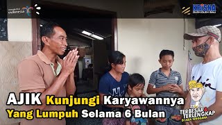 Ajik Krisna Kunjungi Karyawannya yang Lumpuh Selama 6 Bulan
