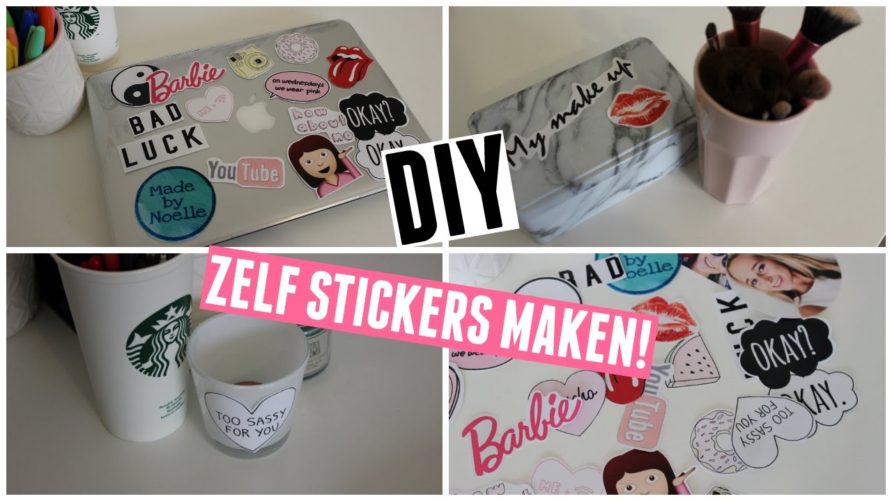 Memoriseren Perforatie met tijd SIMPELE DIY: JE EIGEN STICKERS MAKEN! ♥ MADEBYNoelle - YouTube