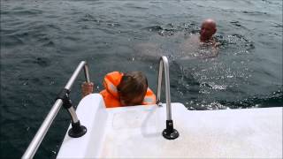 A cold swim in lake Zurich with Noah