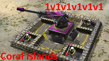 Coral Islands USA | 1v1v1v1v1v1 | Pro rules | [C&C Zero Hour]