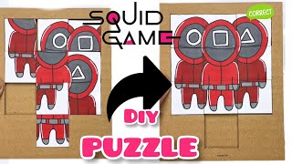 Very Simple‼️How To Make SQUID GAME puzzle With cardboard #squidgame #puzzle #squidgame2