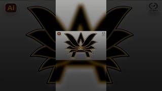 A 3D Logo Desgin With Wings In Illustrator #youtubeshorts #fypシ゚viral #views #like #fyp #3dlogo #3d