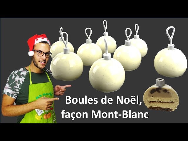 recette BOULES DE NOËL, FAÇON MONT-BLANC / Christmas balls chestnut vanilla  (EG subs) 