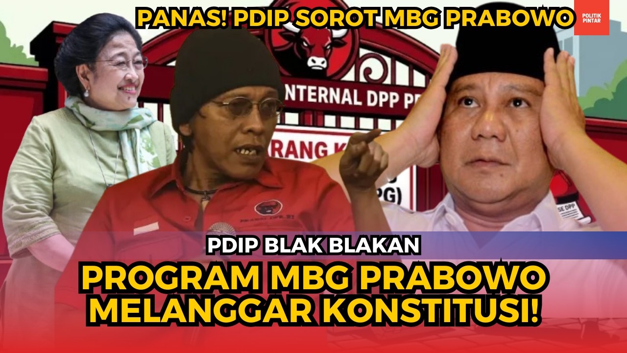 Sebut TEGAS! PDIP SEBUT PROGRAM MBG PRABOWO MELANGGAR KONSTITUSI?! - YouTube