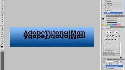 Photoshop CS4 Extended Tutorial Reflecting Text