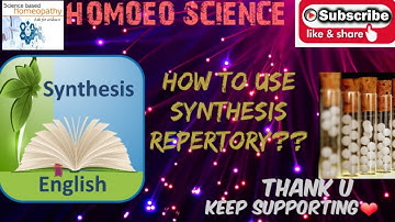 How to use synthesis repertory !! Best mobile repertory for learners & Students