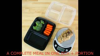 Freshware Meal Prep Containers [15 Pack] 3 Compartment with Lids, Food Containers, Lunch Box | BPA