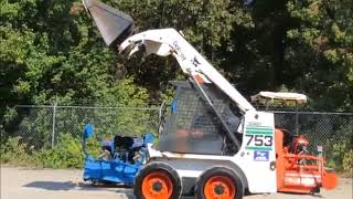 Sold! Bobcat 753 F-Series Skid Steer Loader 60" Bucket Aux Hyd bidadoo.com