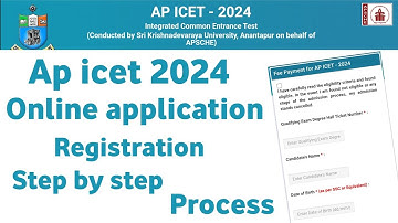 AP ICET 2024 Apply Online | AP ICET 2024 Application Form | AP ICET 2024 application | AP ICET 2024