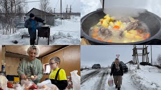 Норильск/ Дача/ Готовим шурпу 