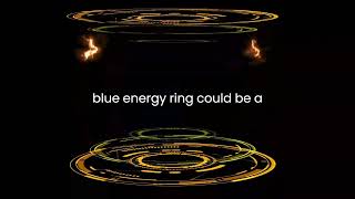Magic Circle Blue Energy Ring In Digital Laboratory Capsule Flame