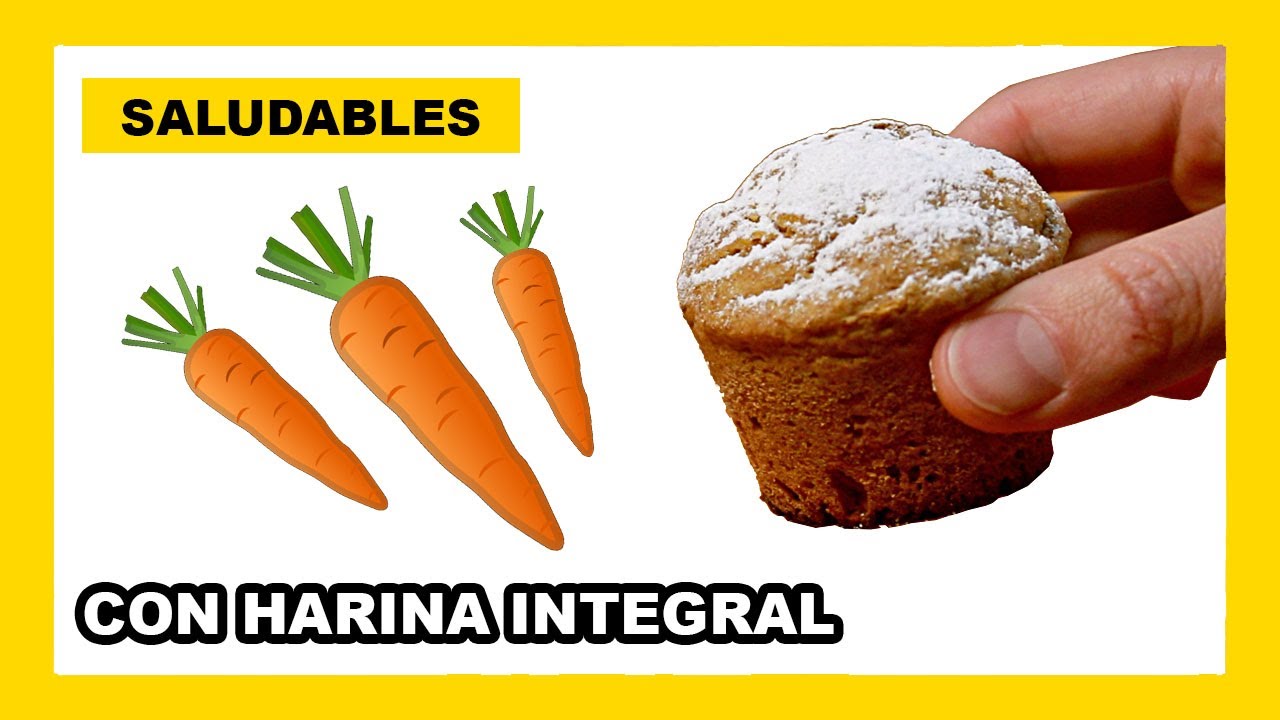 🔶 Como hacer MUFFINS de ZANAHORIA y NARANJA integrales (receta vegana)