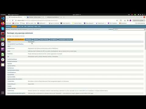 Selenium WebDriver Package/Class commands Url Link