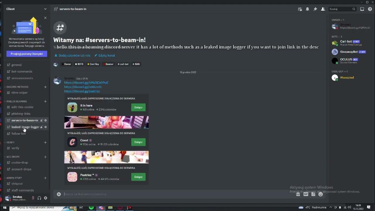 BEAMING DISCORD SERVER YouTube