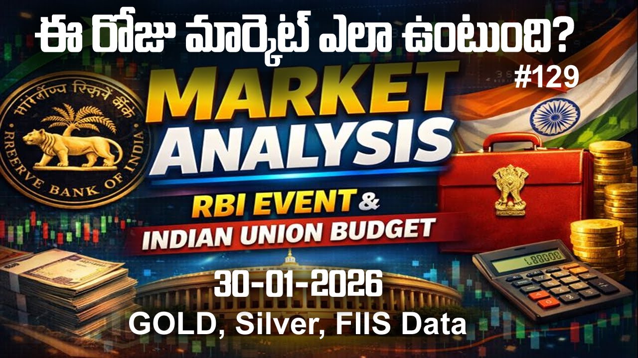 30-01-2025 Market Analysis || GOLD Silver Fall Alert || FIIS Neutral || Trading Point Telugu