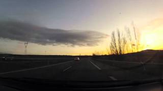 Timelapse Atardecer En La Carretera
