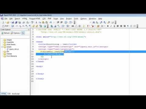 Create scroll to top or back to top  with jquery  HD