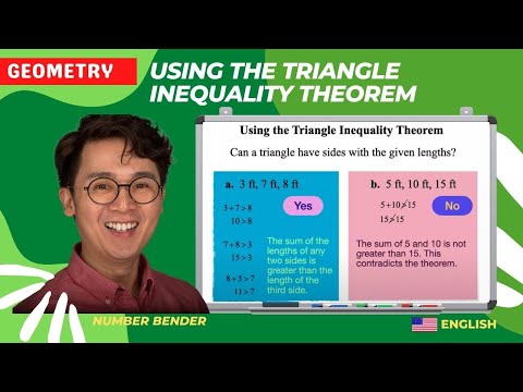Video lesson: Triangle Inequalities and Theorems Worksheet (English lesson)
