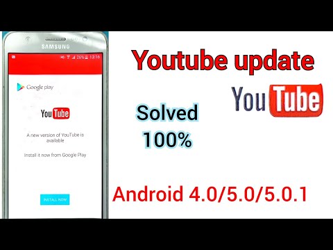 How to solve youtube update problem|| android 5.0/4.4/5.0.1/5.0.2 youtube working solution//